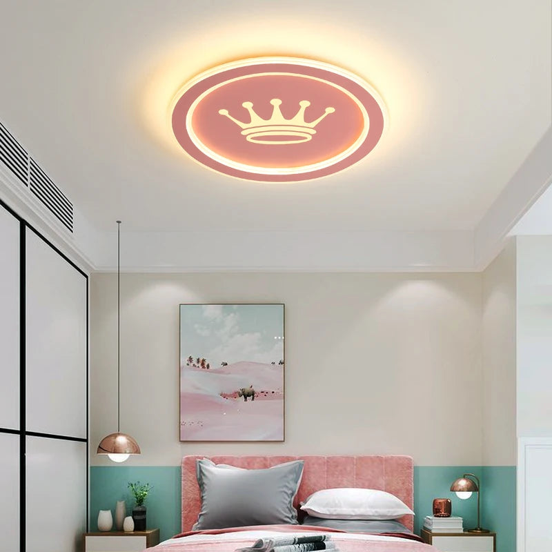 plafonniers led modernes avec motif couronne pour décoration maison - vue 2 sur 10