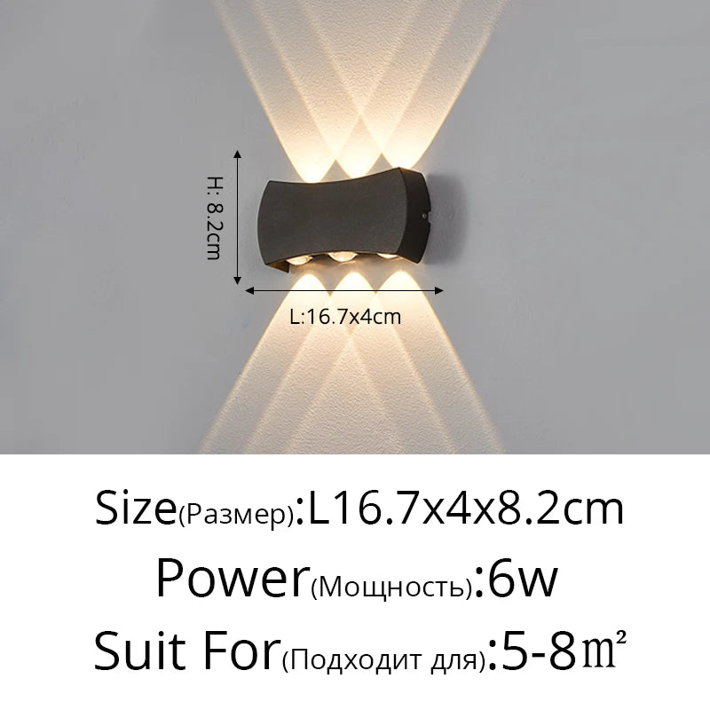 applique murale led moderne imperméable pour extérieur minimaliste - vue 12 sur 18