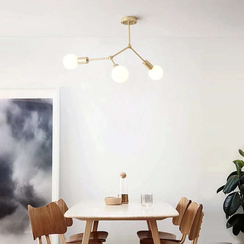lustre moderne à plusieurs têtes pour intérieur créatif - vue 2 sur 27