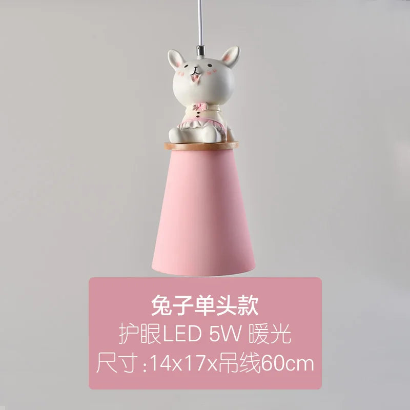 lustre créatif dessin animé animal pour chambre d'enfants - vue 9 sur 11