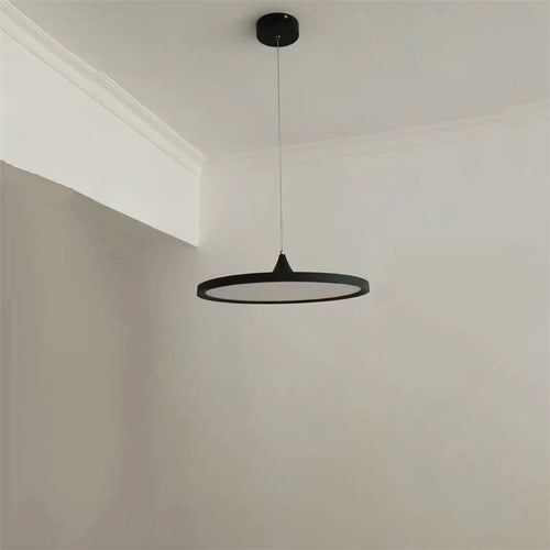suspension lumières suspendus simple nordique led ronde luminaires en fer - vue 5 sur 7