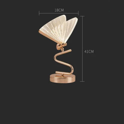 lampe à poser papillon design moderne veilleuse créative luminaire luxe - vue 10 sur 12