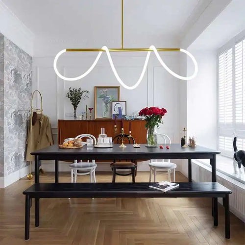 lustre simple note moderne design nordique pour restaurant - vue 4 sur 12