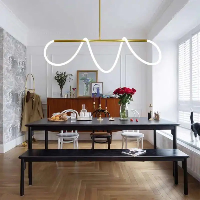 lustre simple note moderne design nordique pour restaurant - vue 3 sur 12