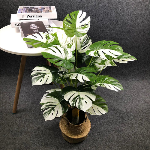 grandes plantes artificielles avec feuilles de palmier décoratives - vue 3 sur 12