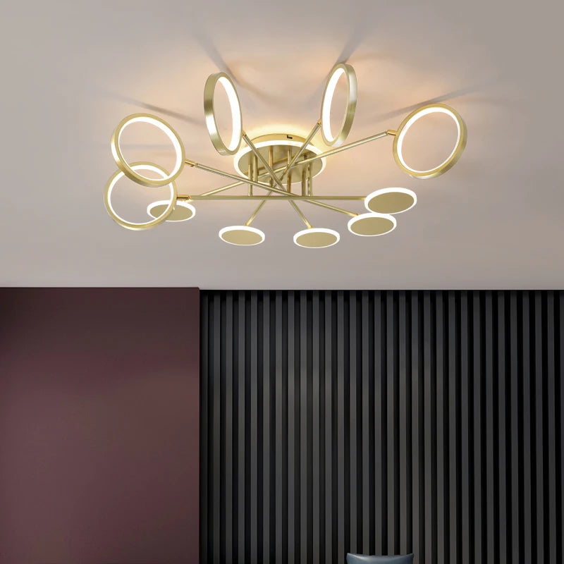 lustre créatif led pour décoration intérieure moderne - vue 4 sur 15