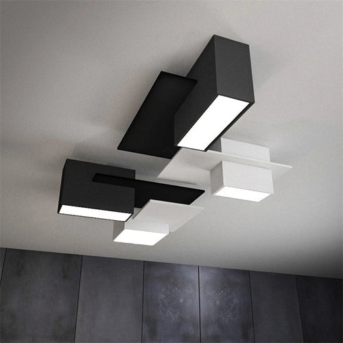 plafonnier nordique moderne simple boîte créative combinaison géométrique - vue 4 sur 11