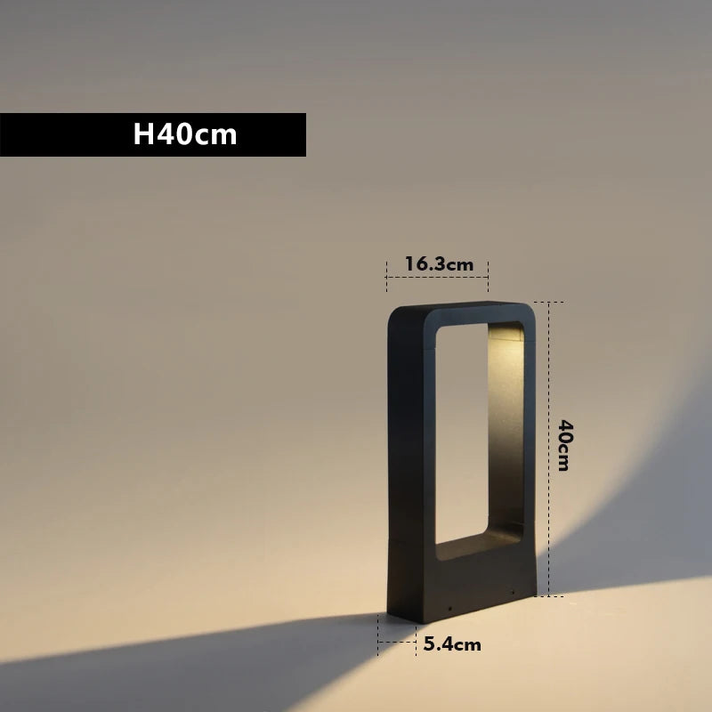 Lumières extérieures lumières de jardin lumières de pelouse modernes en aluminium étanche IP54 Villas lumières de paysage lumières de pelouse de paysage de cour - vue 8 sur 10