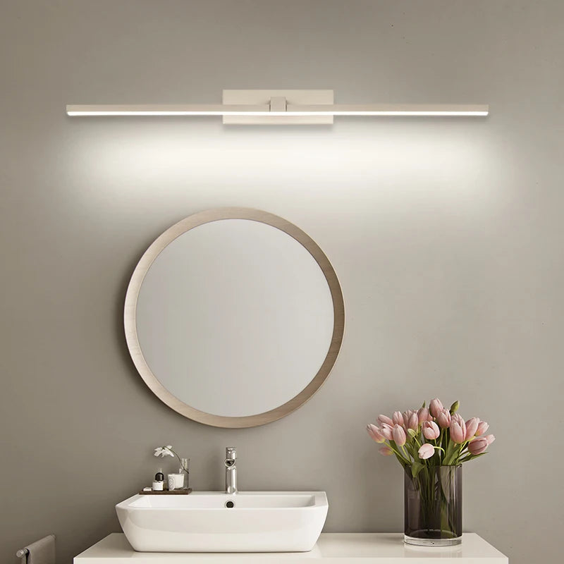 Applique murale miroir de salle de bains LED modernes en aluminium - vue 4 sur 6