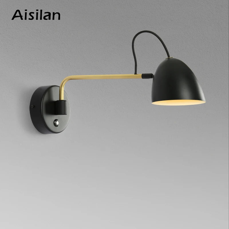 Aisilan LED applique murale à bras oscillant à intensité variable avec interrupteur tactile ajuster la luminosité applique murale pour chevet étude salon - vue 1 sur 8