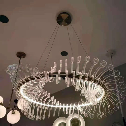 lustre design moderne led luminaire simple nordique suspendu - vue 4 sur 9