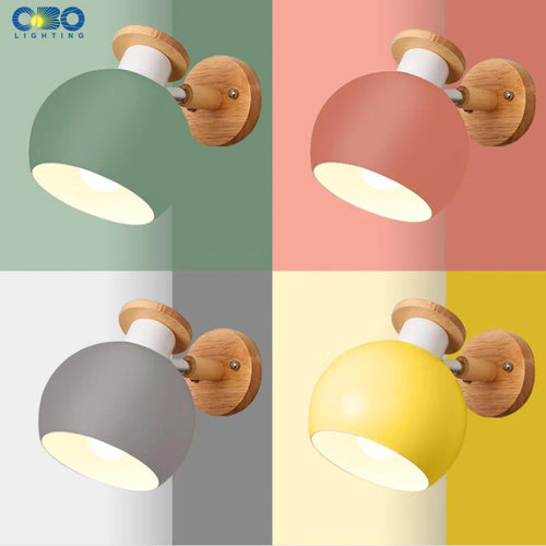 applique murale moderne en fer et bois à led - vue 2 sur 17