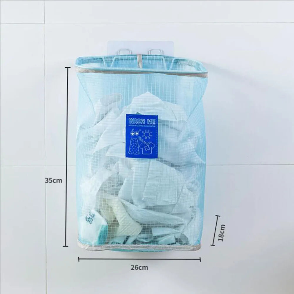 panier à linge mural pliable pour rangement et organisation - vue 9 sur 9