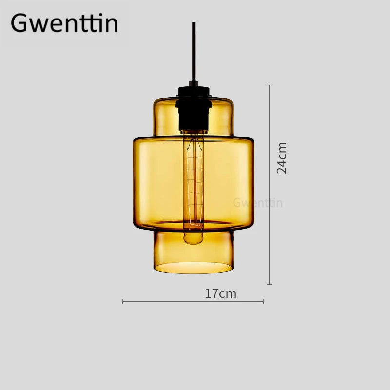 suspension moderne en verre teinté pour décoration intérieure - vue 23 sur 30