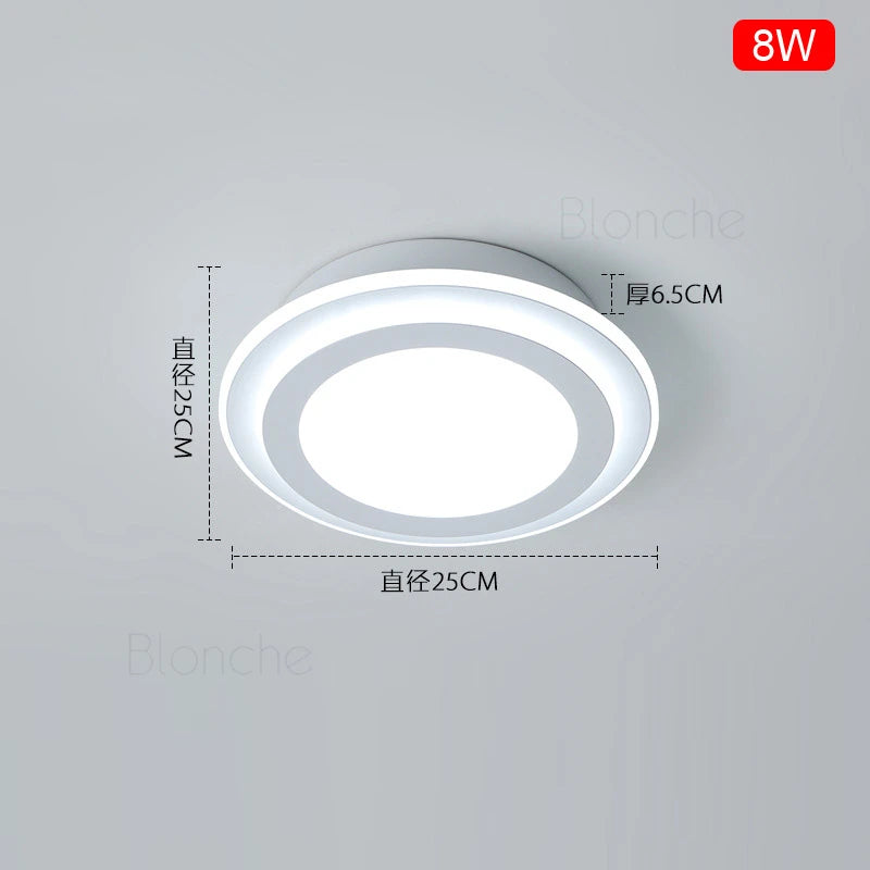 plafonnier nordique moderne à leds acrylique pour décoration intérieure - vue 8 sur 10