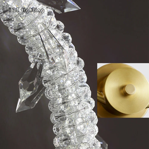 applique murale led cristal et cuivre décorative pour intérieur - vue 7 sur 6