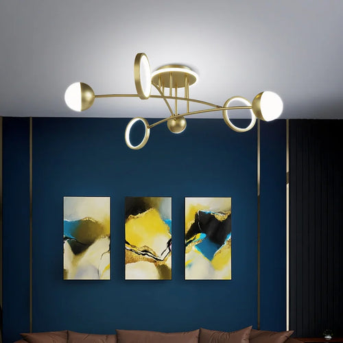 plafonnier moderne décoratif pour intérieur et luminaires LED - vue 5 sur 12