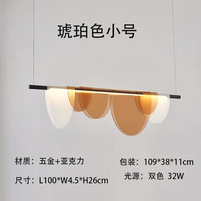lustre moderne en acrylique pour restaurant bar café lumineux et créatif - vue 8 sur 10
