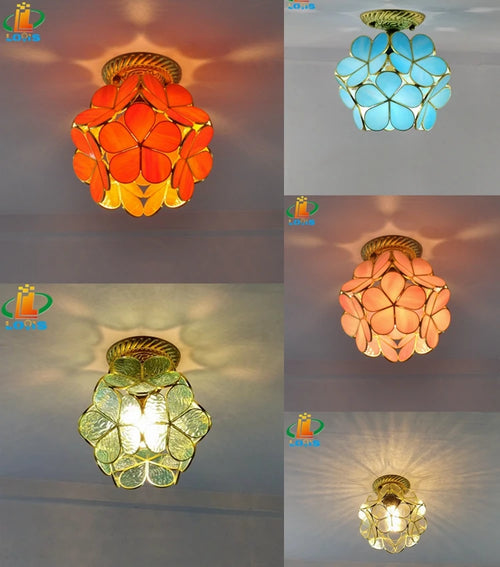 lampe à pétales en verre style nordique pour décoration intérieure - vue 2 sur 18