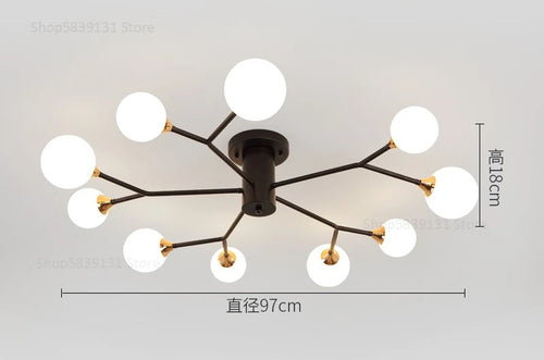 plafonniers modernes simples décoration nordique luminaire créatif - vue 18 sur 17