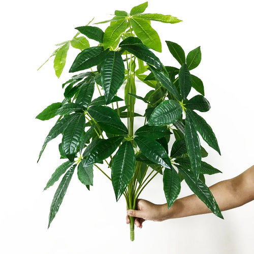 arbre tropical artificiel grandes feuilles de monstera en pot décoratif - vue 23 sur 23