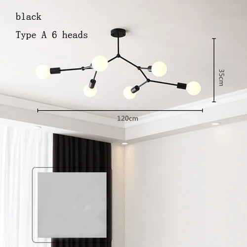 lustre moderne à plusieurs têtes pour intérieur créatif - vue 13 sur 27