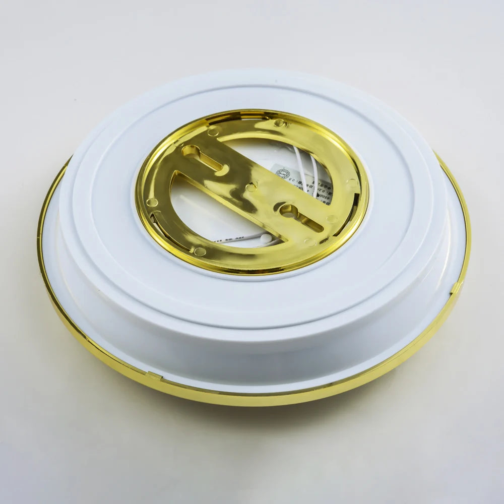Zerouno plafond moderne à LEDs lumière étanche salle de bains lampe ronde salle de bain toilette 30W capteur de mouvement intérieur de la maison noir brillant - vue 2 sur 10