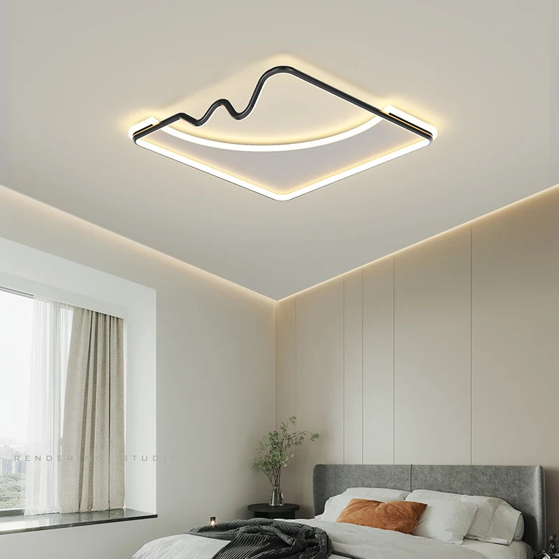 plafonnier led décoratif pour intérieur moderne et élégant - vue 5 sur 15