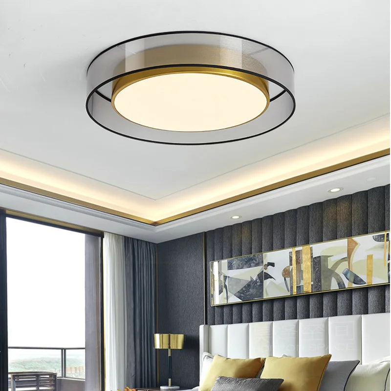 plafonnier moderne en cuivre design nordique pour décoration intérieure - vue 4 sur 9