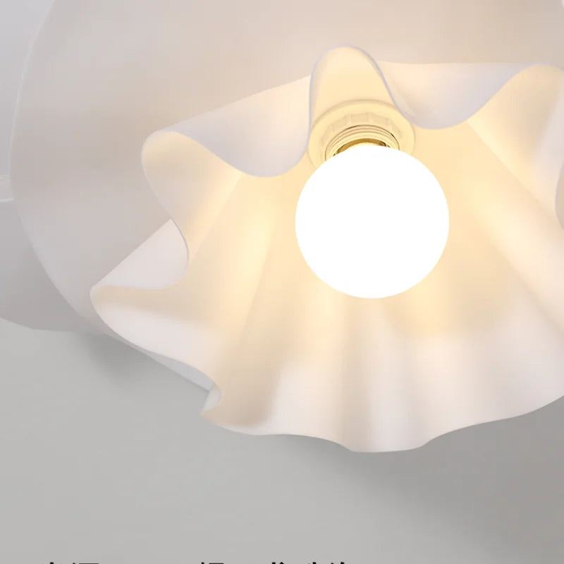 plafonnier led design nordique moderne en acrylique à fleurs décoratif - vue 6 sur 9
