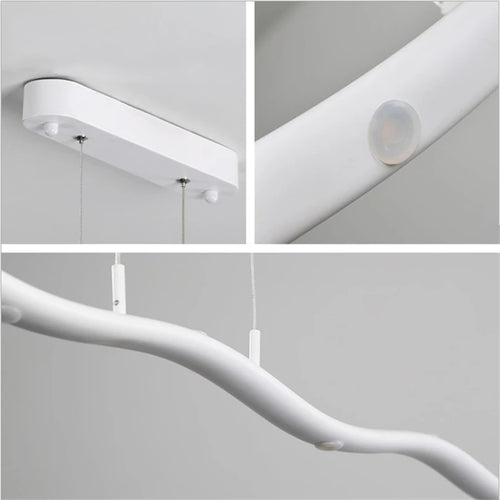 suspension led design post-moderne simple courbe - vue 6 sur 7