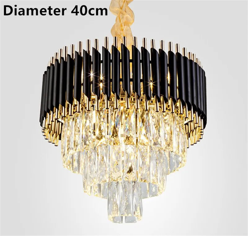 lustre moderne en cristal suspendu pour intérieur élégant - vue 8 sur 9
