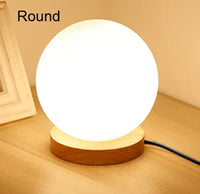Lampe de table boule de verre Simple