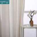 Rideau effet lin rayé léger style naturel salon