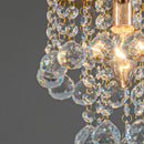 suspension en cristal doré et argenté décoratif