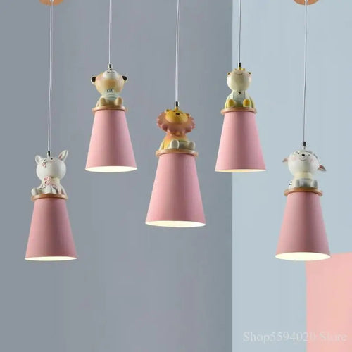 lustre créatif dessin animé animal pour chambre d'enfants - vue 5 sur 11