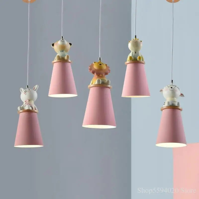 lustre créatif dessin animé animal pour chambre d'enfants - vue 4 sur 11