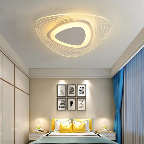 lustre led avec télécommande pour éclairage intérieur moderne - vue 4 sur 12