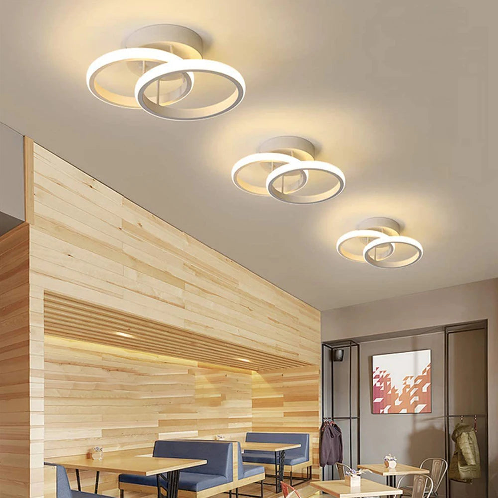 plafonnier led lumière ombre maison couloir chaud froid luminaire salon chambre éclairage - vue 6 sur 24