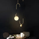 suspension moderne en verre design créatif ajustable pour divers espaces
