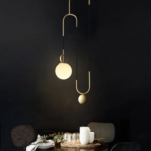 suspension moderne en verre design créatif ajustable pour divers espaces - vue 6 sur 7