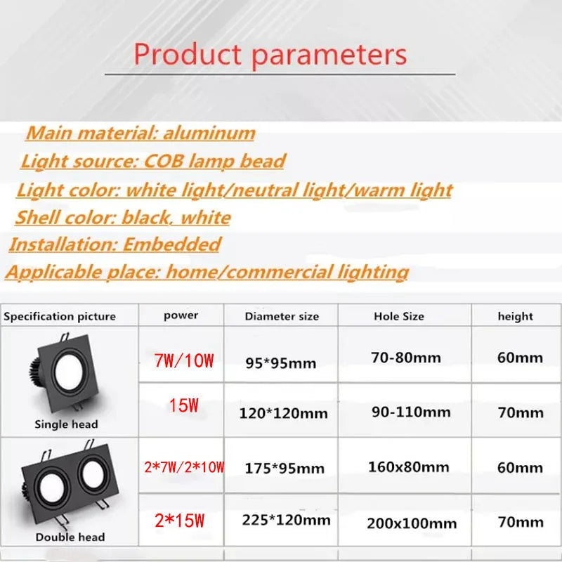 spot led encastrable à intensité variable pour décoration - vue 4 sur 5