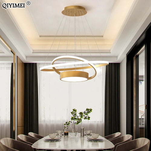 lampes suspendues led modernes luminaires d'intérieur abajur - vue 4 sur 9