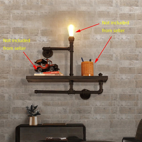 applique murale industrielle vintage en tuyau d'eau style loft - vue 4 sur 10