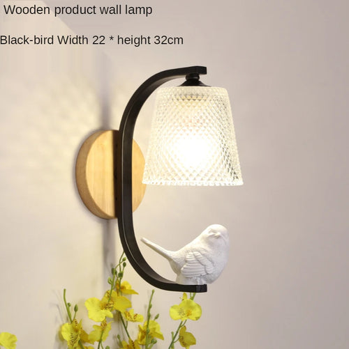 Applique murale led nordique avec appliques d'oiseaux - vue 9 sur 10