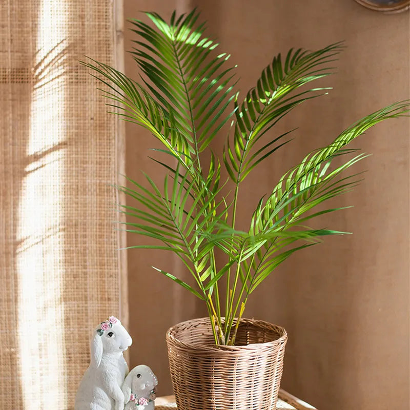 palmier artificiel avec grandes feuilles pour décoration intérieure et extérieure - vue 2 sur 12