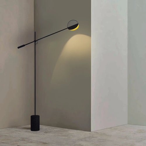 Lampadaire led vintage nordique en fer forgé et marbre - vue 2 sur 12