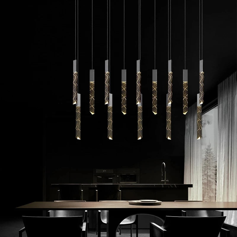 lustre moderne en cristal pour décoration intérieure élégante - vue 3 sur 15