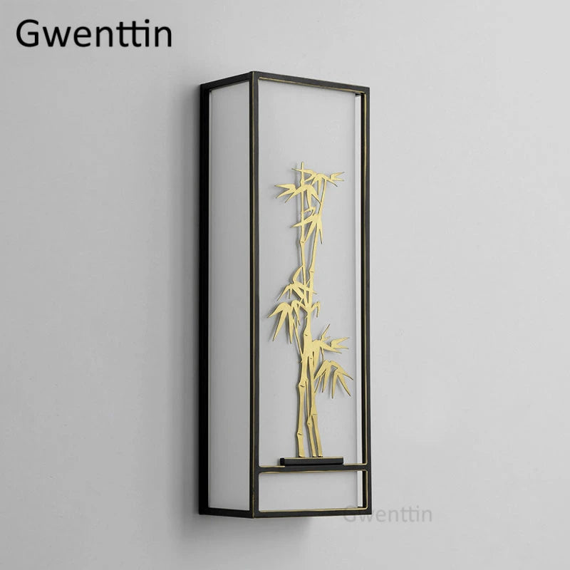 applique murale vintage en tissu de verre style chinois - vue 10 sur 10