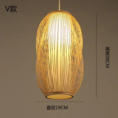 lustre en bambou style zen pour ambiance relaxante - vue 22 sur 29